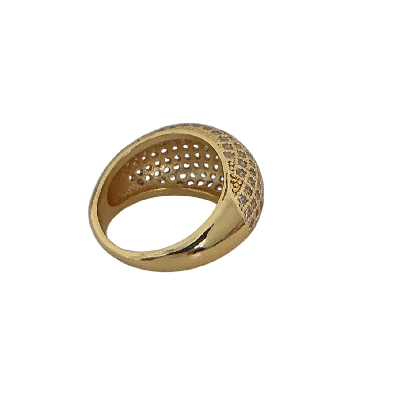Luxury Zirconia Ring | Size 7 18K Gold-Plated Statement Ring