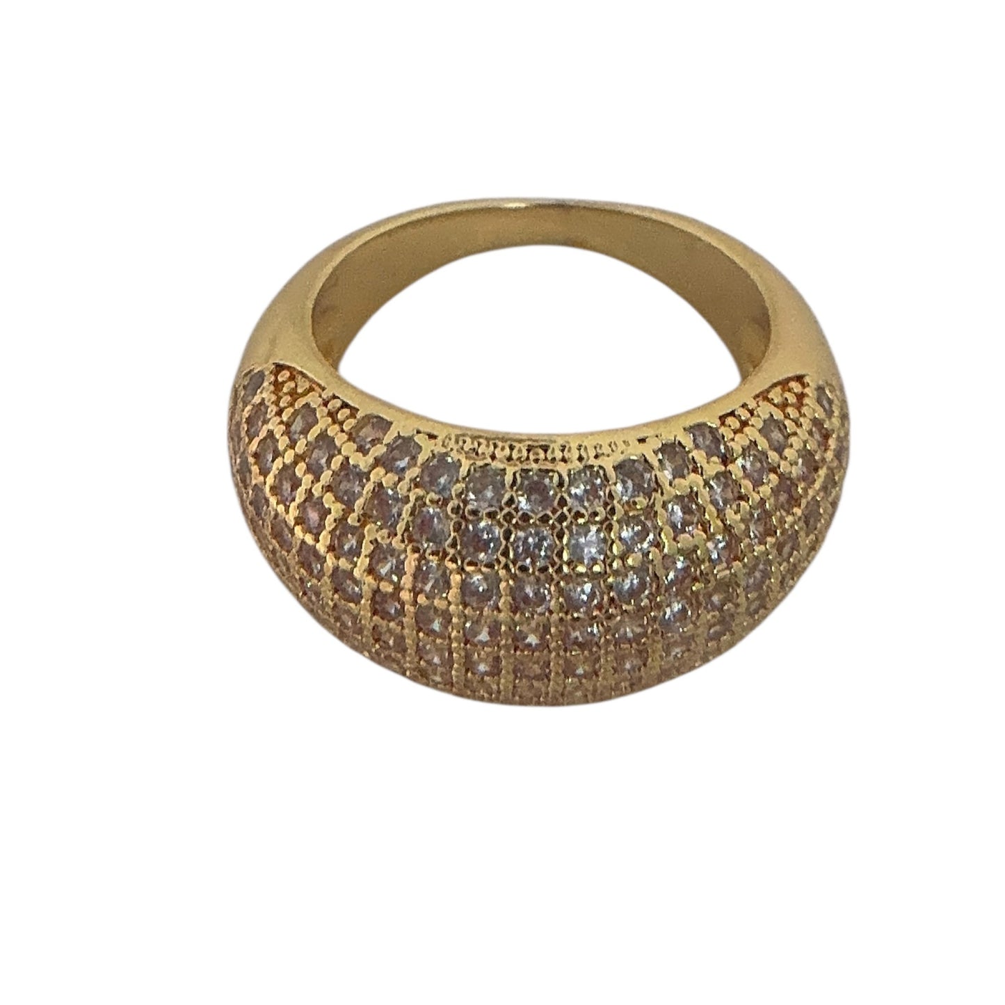 Luxury Zirconia Ring | Size 7 18K Gold-Plated Statement Ring