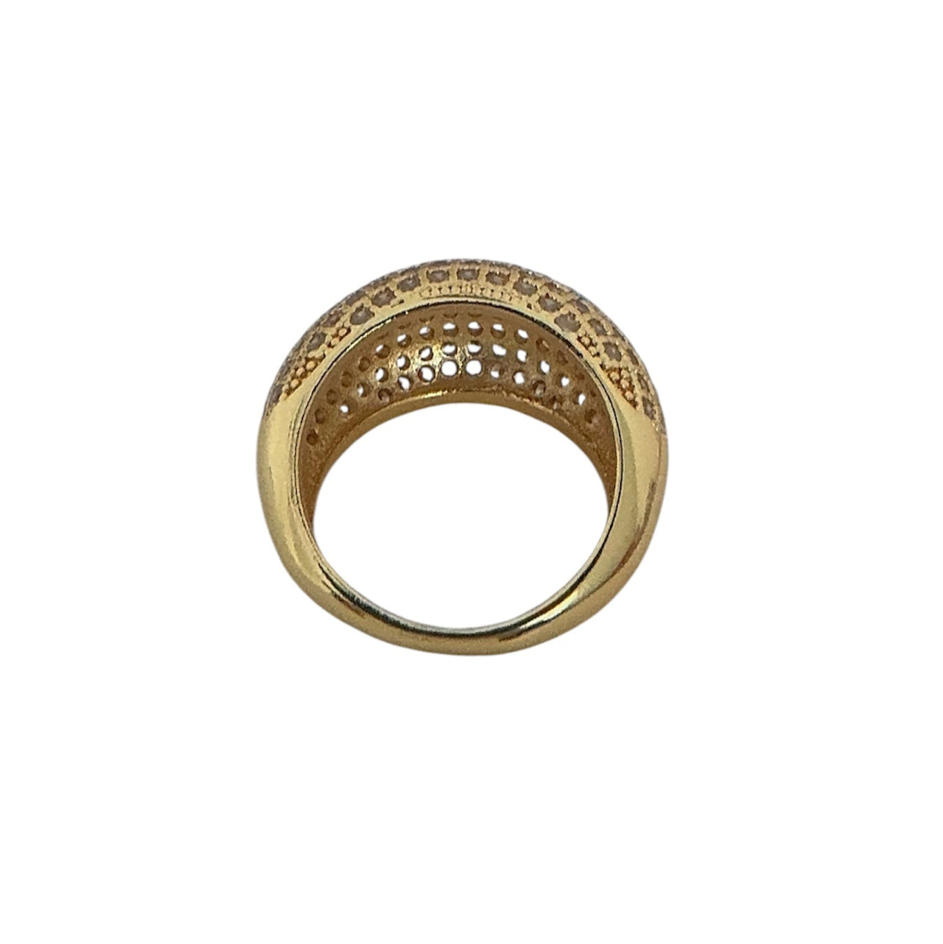 Luxury Zirconia Ring | Size 7 18K Gold-Plated Statement Ring